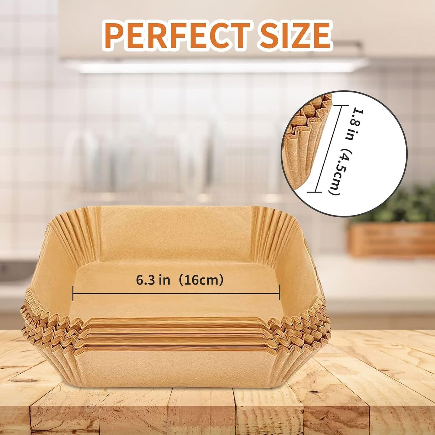 50pcs Homestreadhues™ Air Fryer Liner, Baking Disposable Homestreadhues™ Air Fryer Parchment Paper, Multipurpose Oil-absorbing Paper Tray