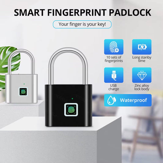 Homesteadhues™ Lock Smart Padlock Waterproof Door Lock 